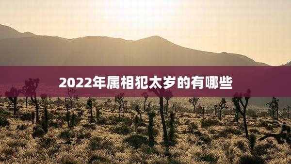2022年属相犯太岁的有哪些