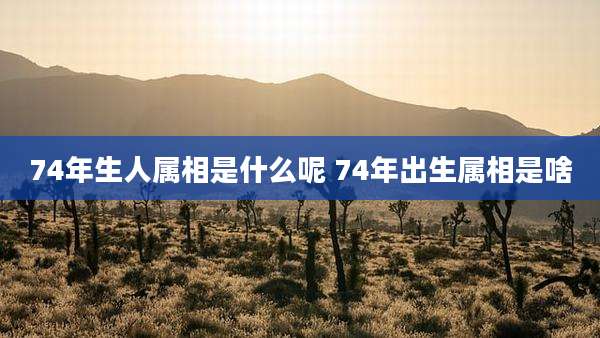 74年生人属相是什么呢 74年出生属相是啥