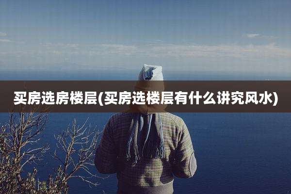 买房选房楼层(买房选楼层有什么讲究风水)