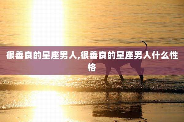 很善良的星座男人,很善良的星座男人什么性格
