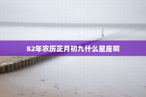 82年农历正月初九什么星座啊