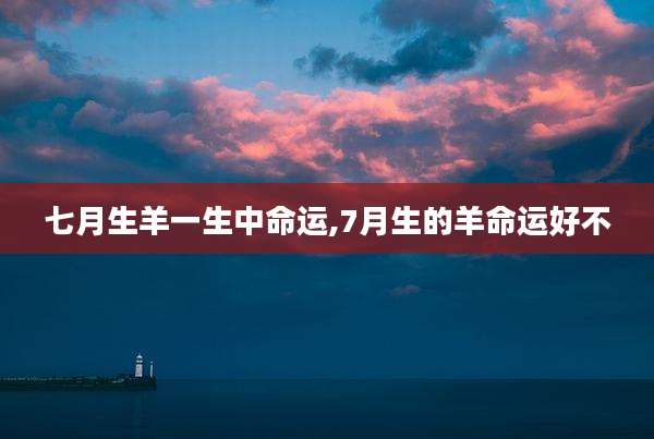 七月生羊一生中命运,7月生的羊命运好不