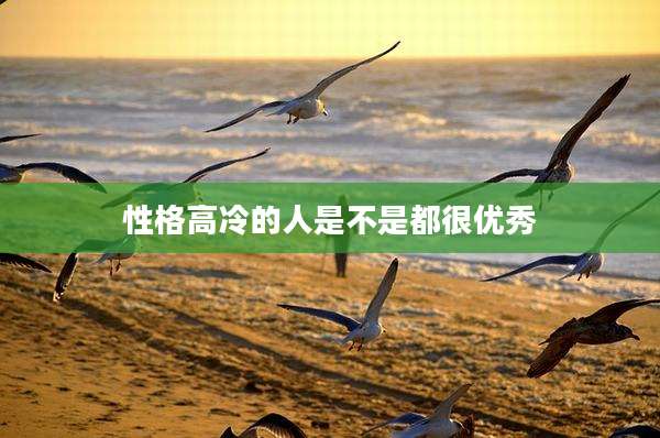 性格高冷的人是不是都很优秀