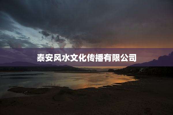 泰安风水文化传播有限公司
