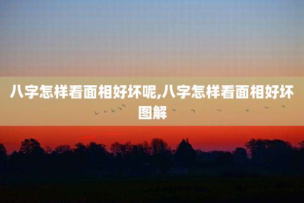 八字怎样看面相好坏呢,八字怎样看面相好坏图解
