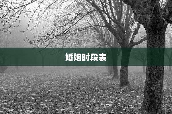 婚姻时段表
