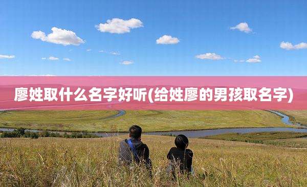 廖姓取什么名字好听(给姓廖的男孩取名字)