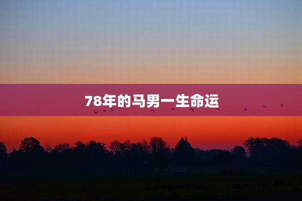78年的马男一生命运