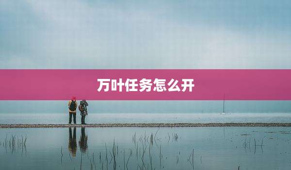 万叶任务怎么开