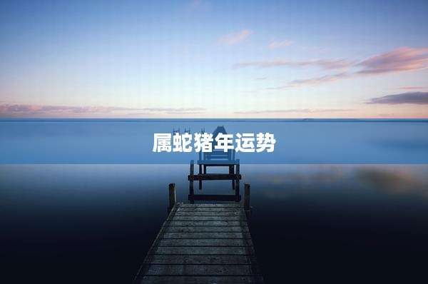 属蛇猪年运势