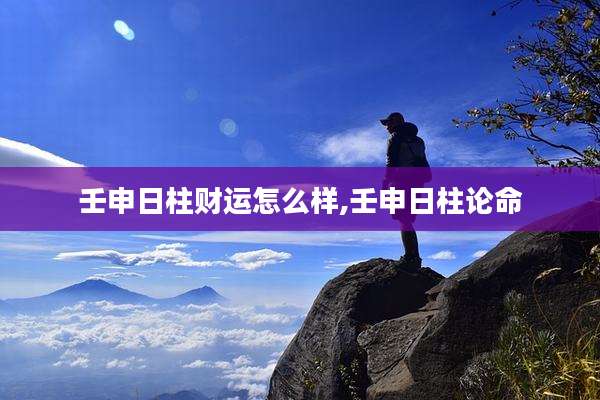 壬申日柱财运怎么样,壬申日柱论命