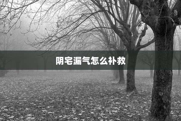 阴宅漏气怎么补救