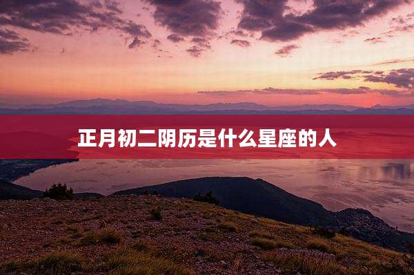正月初二阴历是什么星座的人