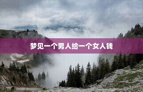 梦见一个男人给一个女人钱